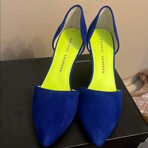 Chinese Laundry Women's Suede Blue Heels